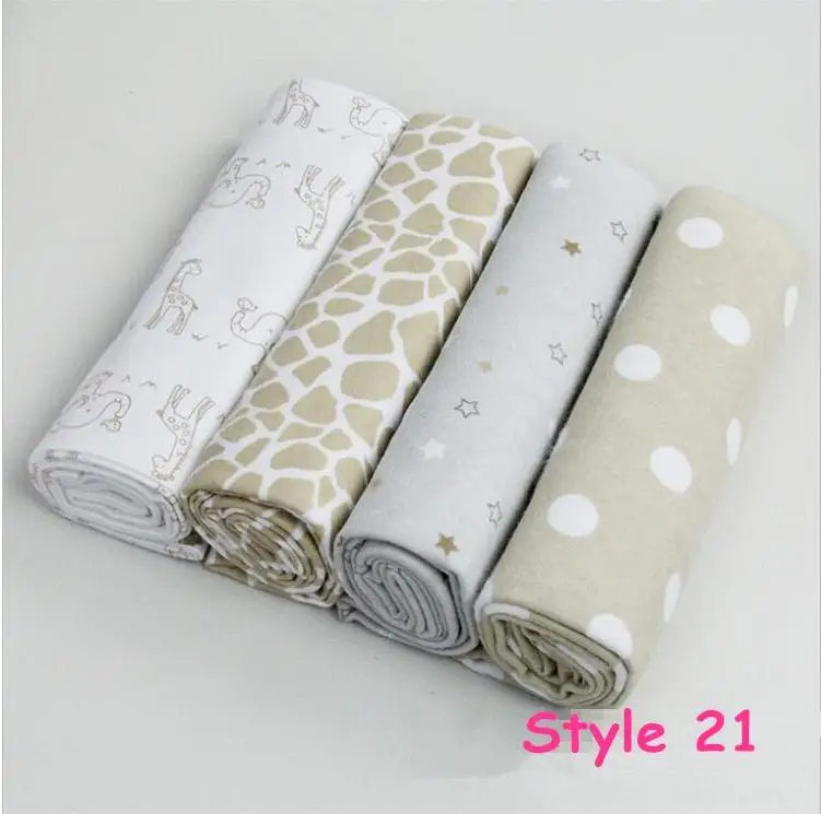 4pcs/lot newborn bed sheet blankets 76x76cm baby bedding 100 cotton