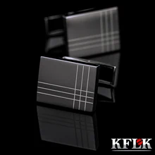 Kflk ювелирные изделия французский рубашка Мода Запонки Для мужчин бренд Запонки Пуговицы черный Высокое качество Новое поступление года