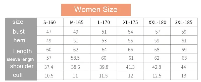 women size