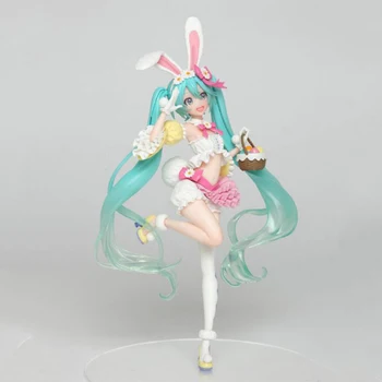 

Hatsune Miku anime model action toy figure Bunny girl Ver.cartoon cute figures collectible painted toys dolls gift