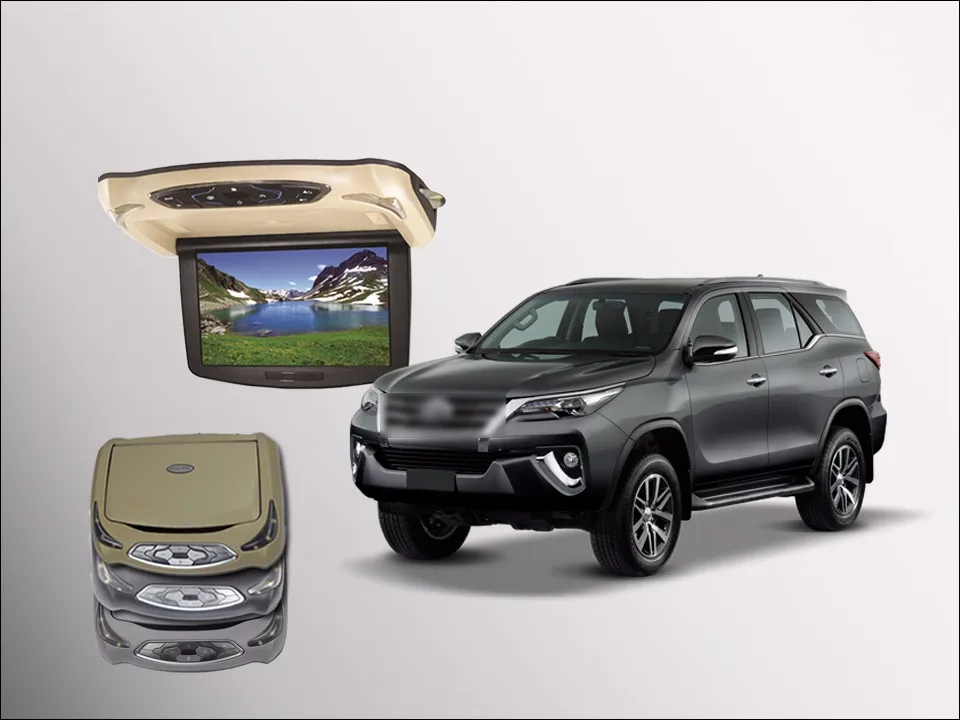 BigBigRoad для toyota fortuner, Автомобильный светодиодный экран на крыше, Поддержка HDMI, USB, FM, ТВ-игр, ИК-пульт дистанционного управления, откидной DVD