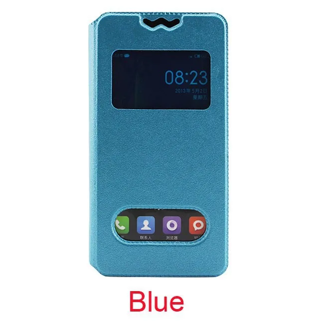 THL 5000 чехол, модный откидной Чехол-кошелек из искусственной кожи, защитный чехол для телефона s для THL 5000 - Цвет: Синий