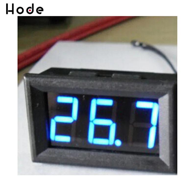 

Digital LED -50 ~ 110C Thermometer Car Temperature Monitor Panel Meter Blue DC 12V
