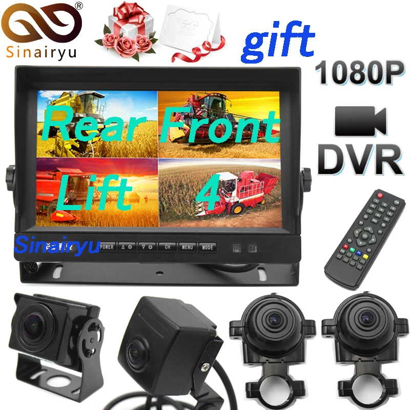 Sinairyu 4CH AHD Автомобильный видеорегистратор с камерой 9 &quotавтомобильный монитор Sony