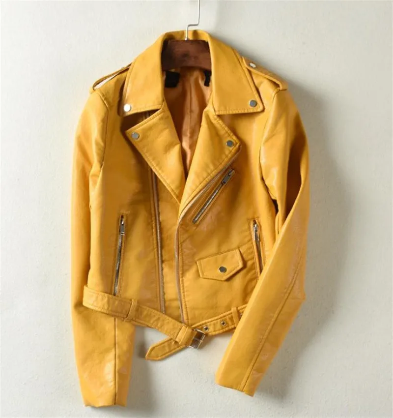 Синяя и желтая S-3XL, модная женская одежда, куртка из искусственной кожи, пальто в европейском и американском стиле, куртки в стиле панк