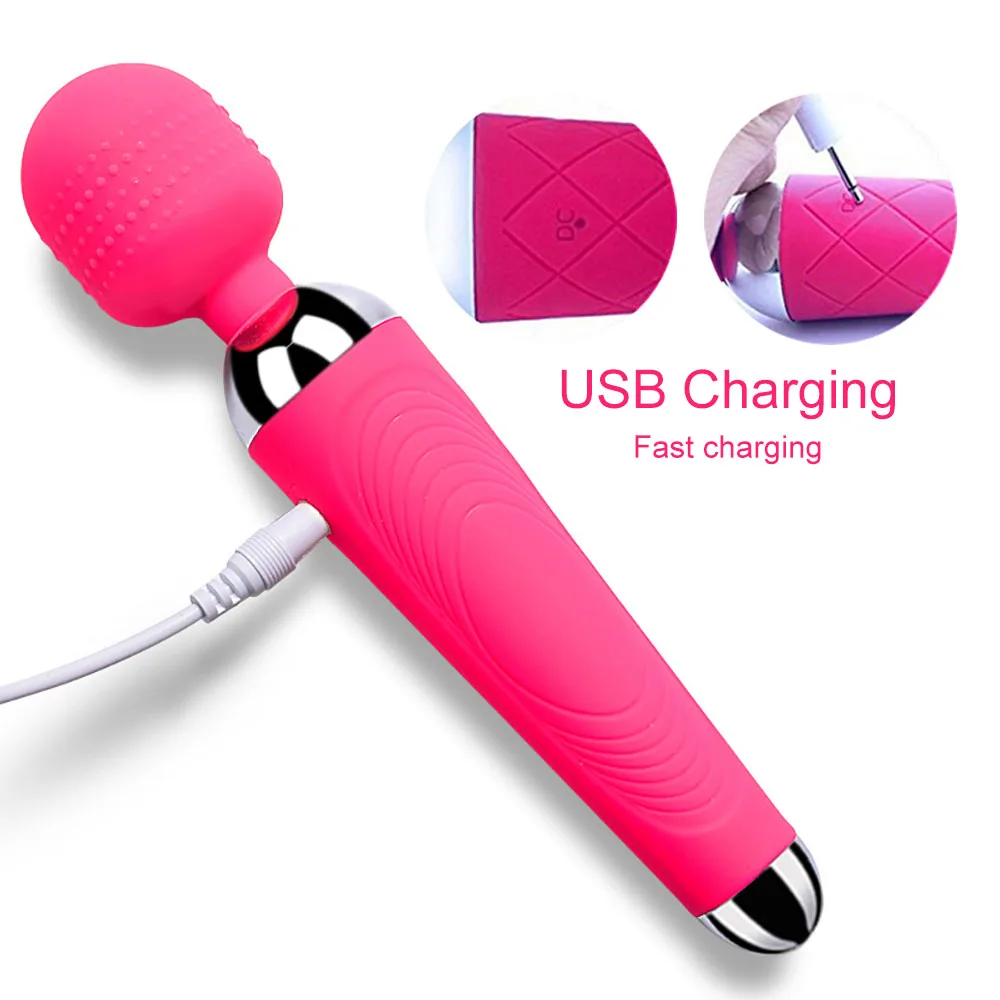 10 скоростей вибратор USB зарядка Секс игрушки для женщин большой Мощный AV в виде