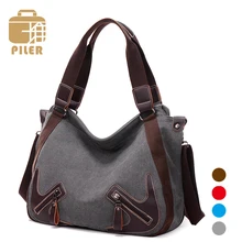 Piler, брендовые сумки для женщин, сумка через плечо, сумки для девушек, ручная сумка, Холщовая Сумка, большие женские сумки, Холщовая Сумка, Сумка через плечо, Хобо