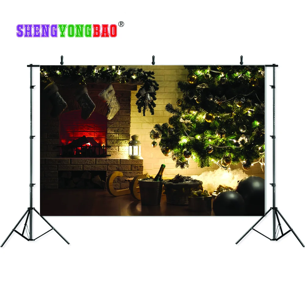 

SHENGYONGBAO Art Cloth Photography Backdrops Props Christmas day theme Photo Studio Background 18904-03