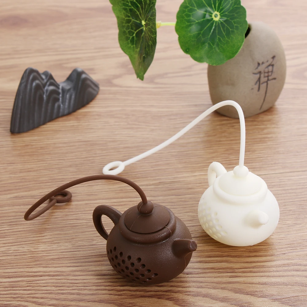 1PC 2019 NEW Teapot-Shape Tea Infuser Strainer Silicone Bag Leaf Filter Diffuser Kitchen Gadget Teaware Tools Supplies |