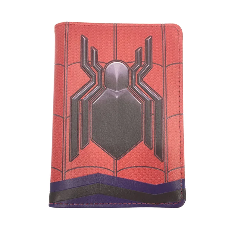 

Cartoon Spider Logo Passport Cover Anime Hero Spiderman Travel Passport ID Card Holder Bag High Quality Leather Passport Holders