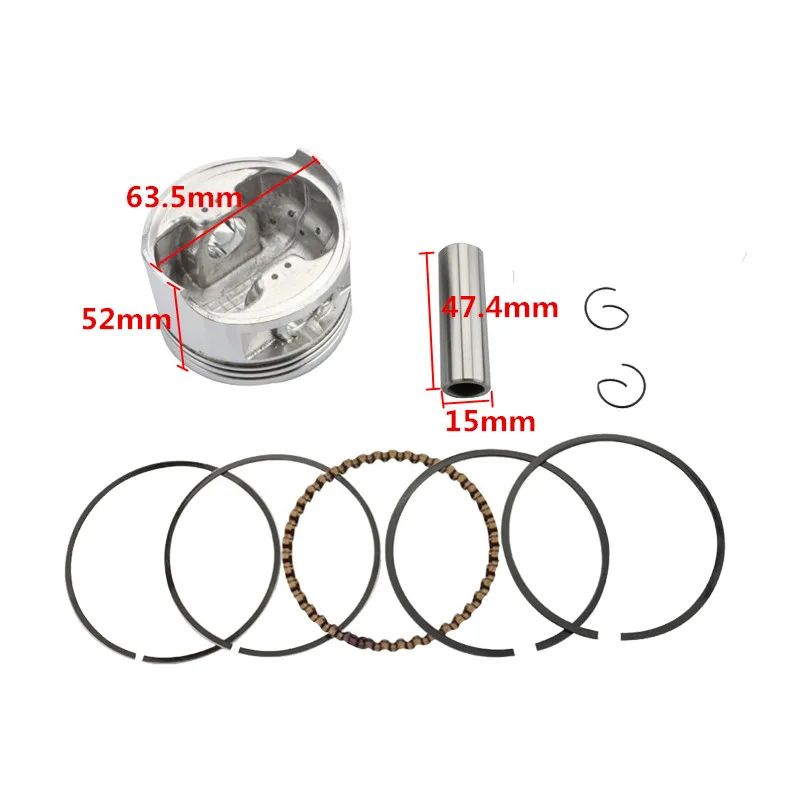Комплект Piston GOOFIT 63 5 мм для CG 200cc ATV Go Kart мопеда скутера K082 022|63.5mm piston|piston kitscooter piston kit