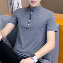 Liseaven футболка мужская с коротким рукавом футболки мужские s футболки Turn-Down воротник футболки мужская одежда