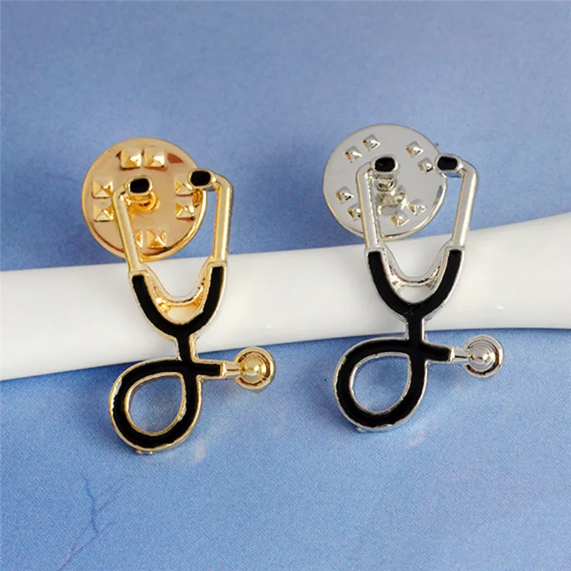 1Pc Stethoscope Nurse Jewelry Brooch Pins Medical Jewelry Doctor Gift