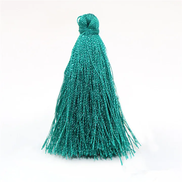 Malachite green 30 шт 4 см гладкая шелковая кисточка бахрома подвеска «сделай сам» ремесла маленькие кисточки отделка одежды шторы декоративные серьги ювелирные изделия компоненты - Цвет: Malachite green