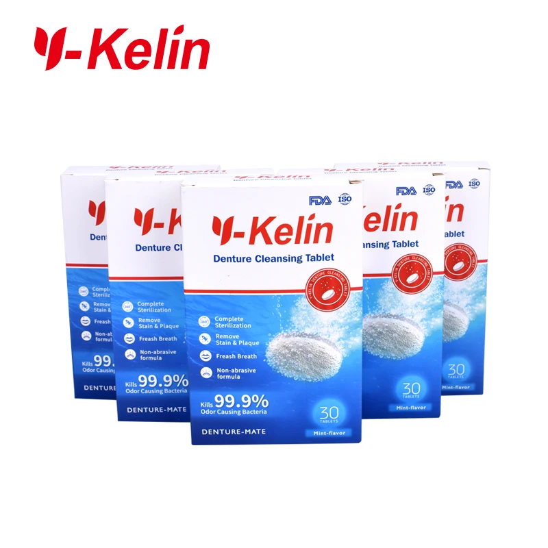 Скидка Y Kelin 192 таблетки для очистки зубных протезов tabs протезы очищающие средства протезы таблетки 192s