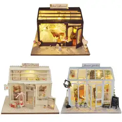 С возможностью креативного самостоятельного выбора между Миниатюрный Кукольный дом деревянный ручной работы головоломки детские игрушки