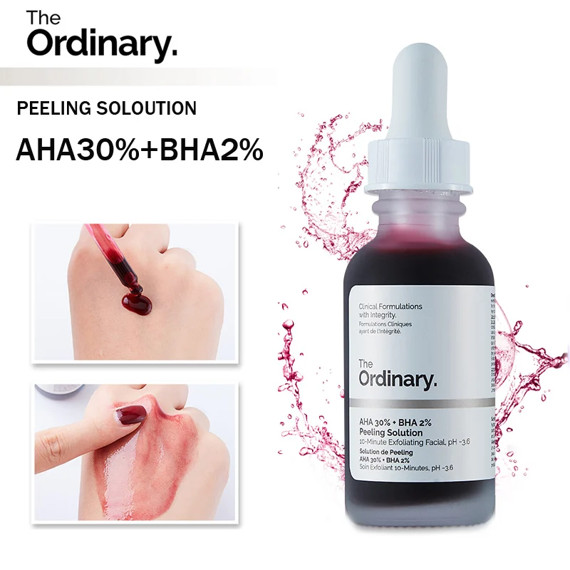 

30ml Ordinary AHA 30% + BHA 2% Peeling Solution 10mins Exfoliating Mask Facial Serum Remove Acne Scars Whitening Skin Care