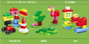 

72Pcs Big Size Bricks Duplo Set City DIY Creative Bricks Toys Child Educational Building Block Bricks