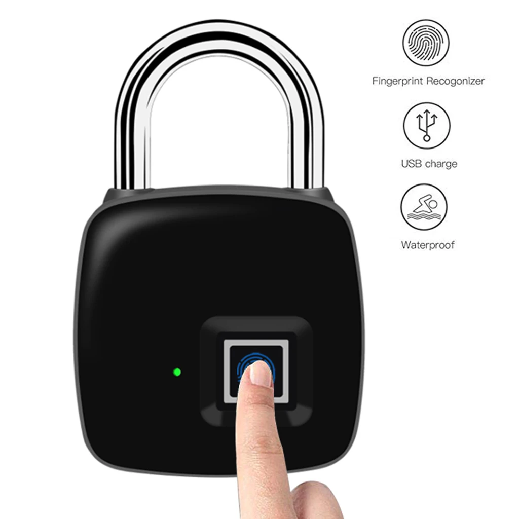 

P3 Smart Electronic Lock Small Smart Security IP65 Waterproof Backpack Luggage Cabinet Door Lock Padlock