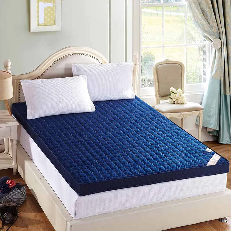 

Chpermore Thickening 10cm Memory Mattress High Quality Sapphire Blue Mattress Cover Family Bedspreads King Queen Twin Full Size