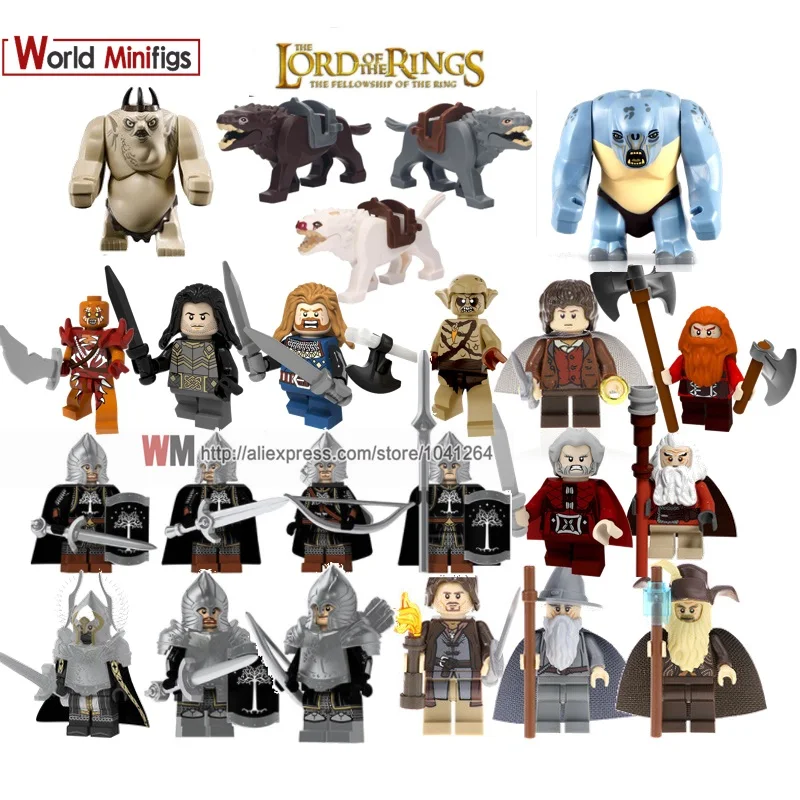 

Legoings lord of the rings Singles Wolf Movie Knight Horse Nazgul War Horse Figures Building Blocks Kids Toys for Children Gifts