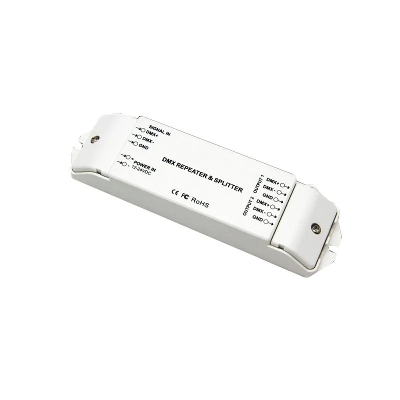1x Высокое качество DMX512 усилитель сигнала DC12-24V вход