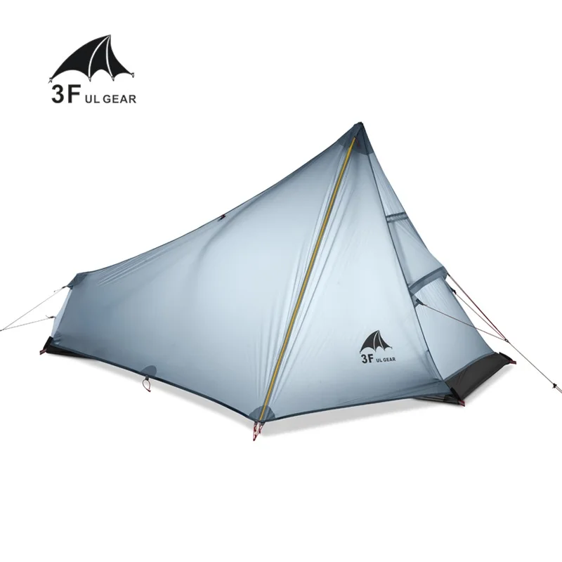 3F UL GEAR 1 человек лучший кемпинговый тент Сверхлегкий без полюса водонепроницаемый одиночный человек Открытый Туризм альпинизмом палатки - Цвет: gray