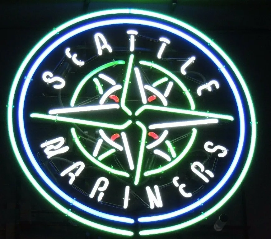 Custom Seattle Mariners Glass Neon Light Sign Beer Bar-in Neon Bulbs