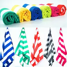 90x170 см большой микрофибры Полосатый пляж для ванной быстросохнущая полотенца путешествия Кемпинг США