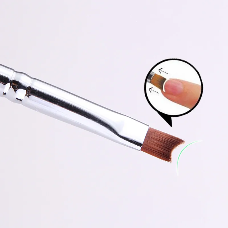 Pincéis de Manicure Forma da Lua Francês Unha Escova Desenho Pintura Manicure Gel 5 Cheap Escovas de unhas