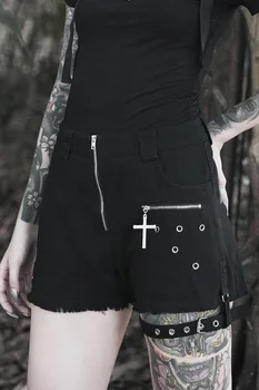 

Punk Pants A Dark Style Gothic Lolita Dresses Black Red Slim Style Pants Gift Drop Ship