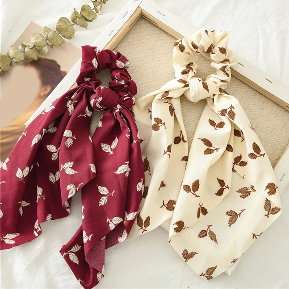 

Tree Leaf Streamers Scrunchies Bow Ribbon Hair Ties Hair Scarf Elastic Hair Bands Rope Cheap Headwear Beach Elegant Bags Scarf