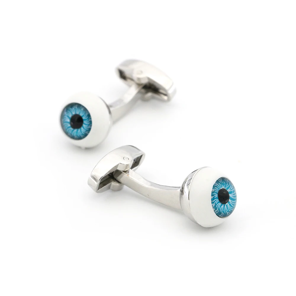 

Men's Evil Eye Cuff Links Copper Material White Color