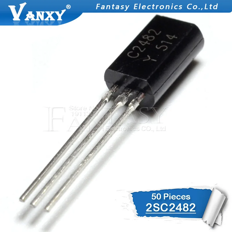 50 шт. 2SC2482 TO 92L C2482 300V 0.1A транзистор NPN новый и оригинальный|npn transistor|npn 1a |