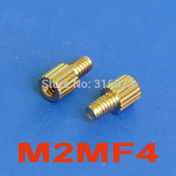 

(100 pcs/lot) 4mm Threaded M2 Brass Male-Female Standoff, Spacer.