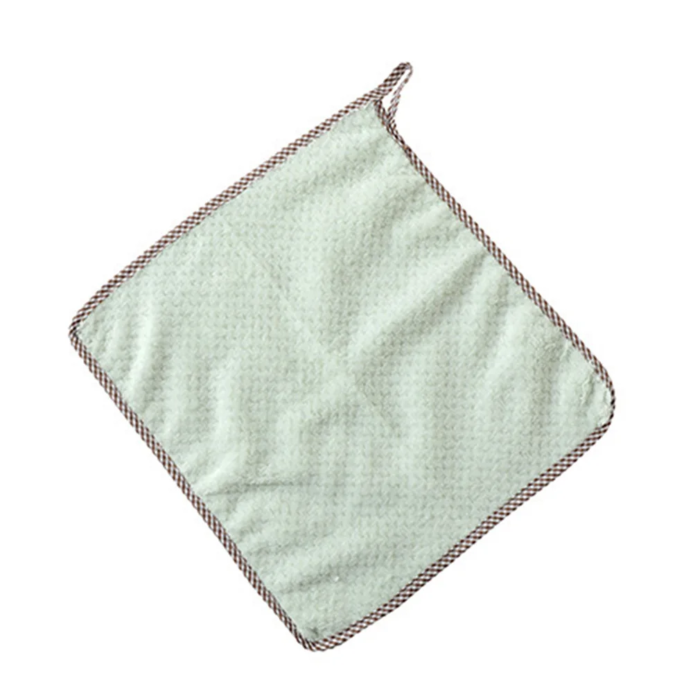 1 шт. супер абсорбирующие полотенца кухонные чистящие коралловые бархатные мягкие чистящие тканевые салфетки для мытья посуды - Цвет: green