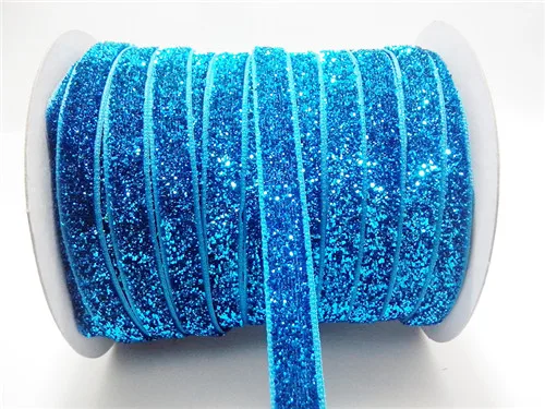 Ribbon Decoration Ribbon Supplies Velvet Ribbon 50 yards 48colors Sparkle Glitter metallic Velvet ribbon Headband Clips Bow wedding decoration party decor DIY 3/8" width 10mm