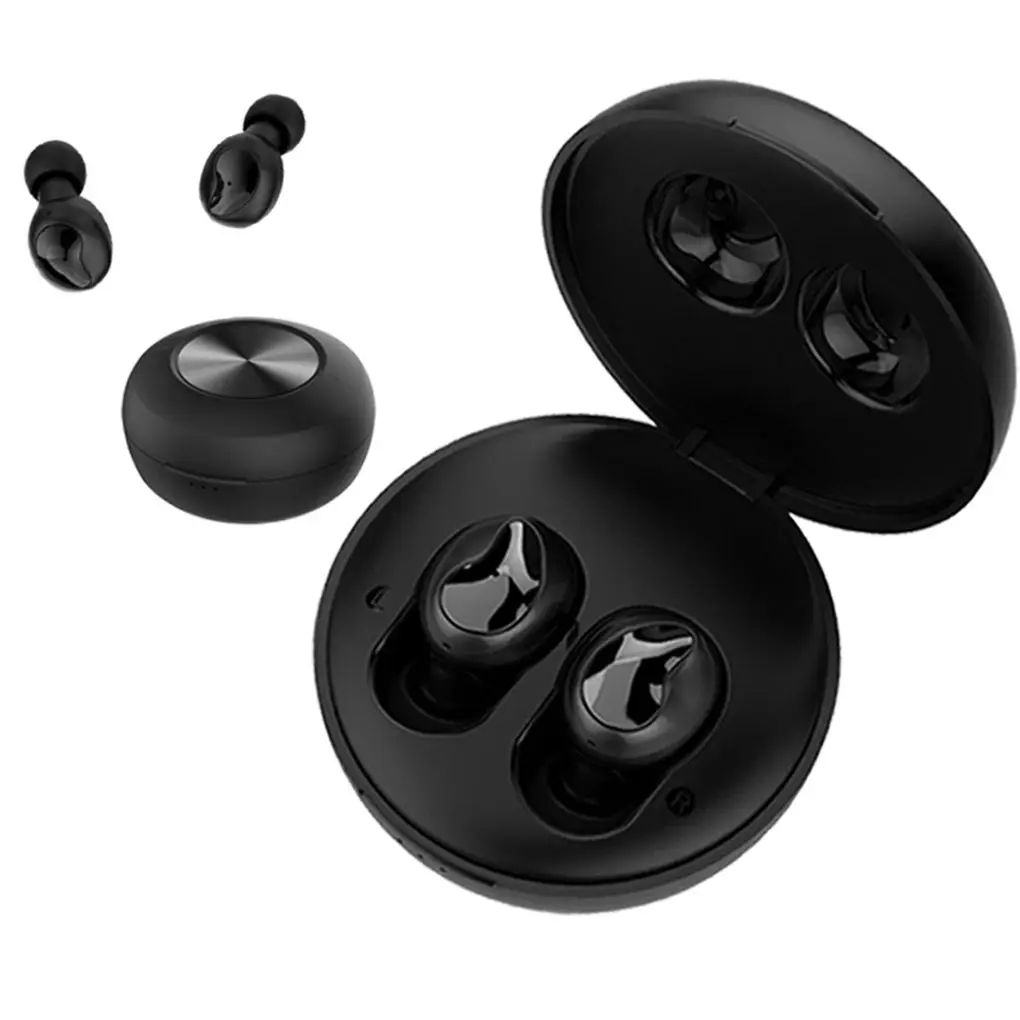 

New Arrival Mini Sports Wireless Earbuds Bluetooth 5.0 Magnetic Headset Twins Stereo In-ear Earphones Black