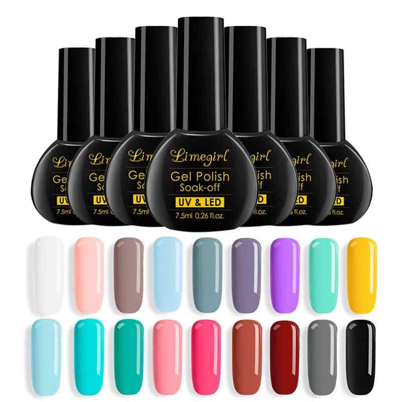 

New Free Shipping Nail Art Design Manicure 40Color 7.5Ml Soak Off Enamel Gel Polish UV Gel Nail Polish gel Lacquer Varnish