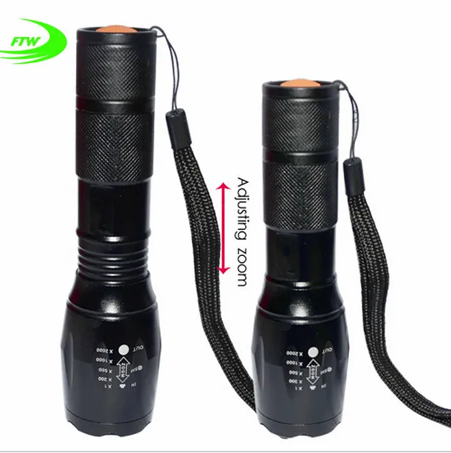 Flash Deal high-quality Black 2000LM Waterproof LED Flashlight 3 Modes Zoomable LED Torch lamp flashlights bicycle parts FL0901 5