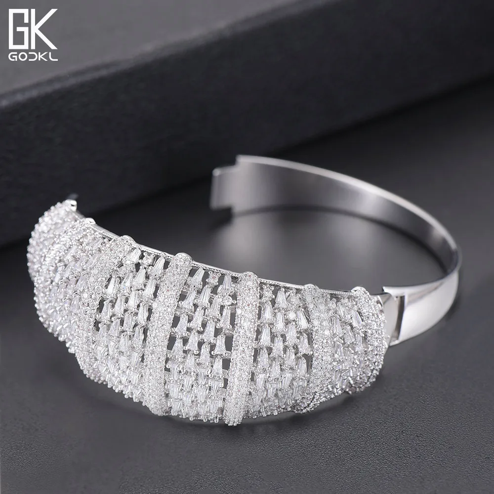 GODKI Роскошные геометрические нигерийские наборы кольцевых колец золотой