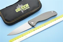 Green thorn F95 folding knife D2 blade TC4 titanium handle planar outdoor camping hunting bag tool