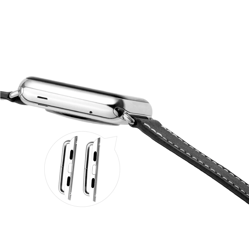 IStrap синие Высококачественные наручные часы на кожаном ремешке для iWatch 38 мм 42 мм/40