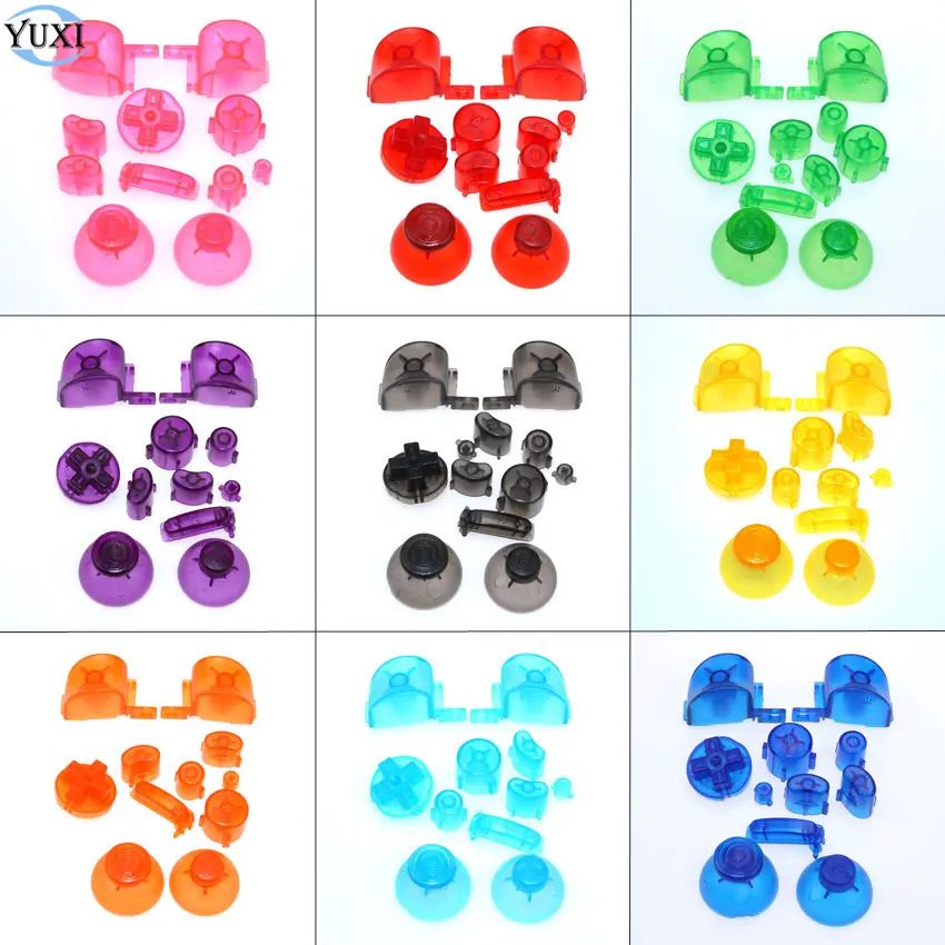 

YuXi Full set L R A B X Y Z Keypads Buttons For GameCube Buttons Frame For NGC D Pads Power ON OFF Buttons & Joystick Stick Cap
