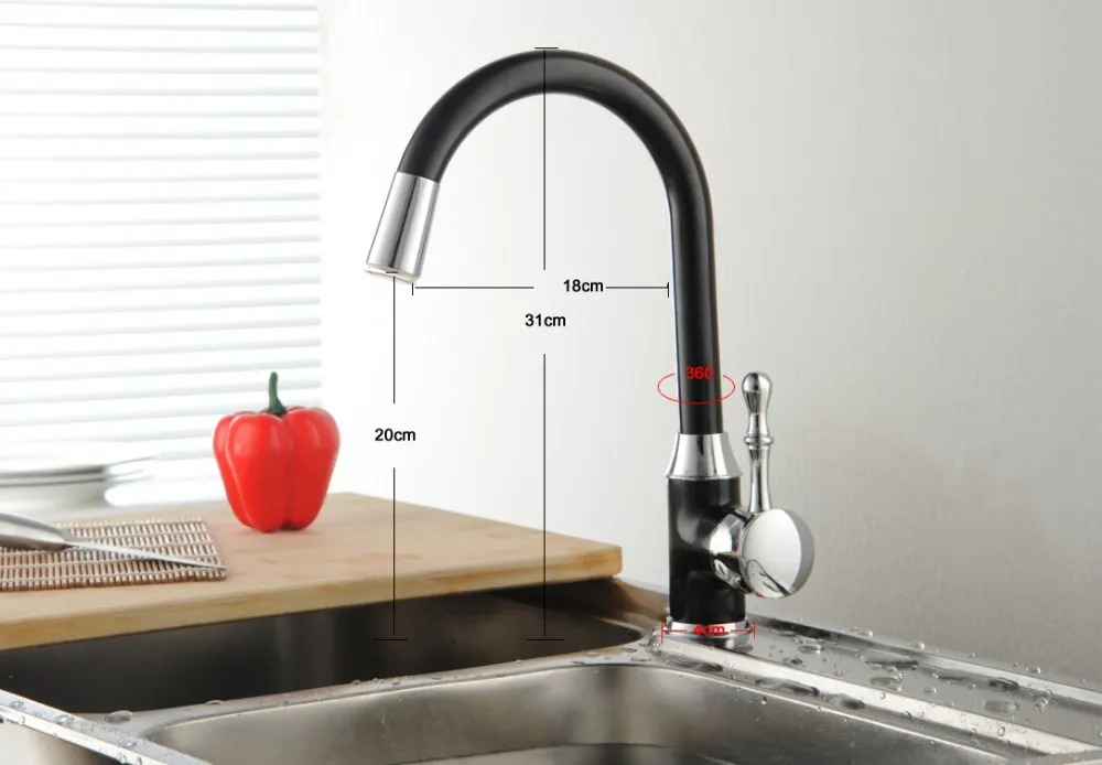 BECOLA черный кухонный кран светодиодный температурный контроль кухонный кран холодная горячая вода кухонный кран S-118