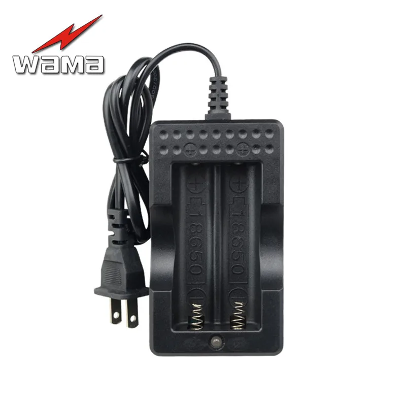 

1x Wama 2-Slot Charging Protection AC 18650 3.7V Battery Charger for Rechargeable Li-ion Batteries LED Indicator US Stardard