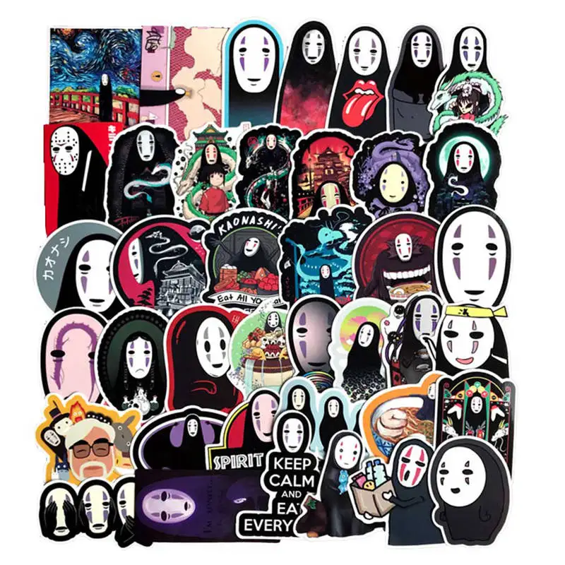 

40pcs/Set PVC Anime No Face Man Stickers Faceless Man Notebook Luggage Decal Fridge Skateboard Diary Stickers