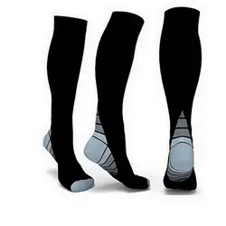 Laamei для мужчин Professional Компрессионные носки дышащий путешествия деятельности подходят для медсестер шин шины полета путешествия