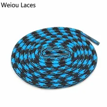 Weiou Black Blue Hiking Bootlace Walking Two Toned Rope Laces Replacement Athletic Shoe Strings Round Rope Shoelaces 125cm/49 Weiou Black Blue Hiking Bootlace Walking Two Toned Rope Laces Replacement Athletic Shoe Strings Round Rope Shoelaces 125cm/49