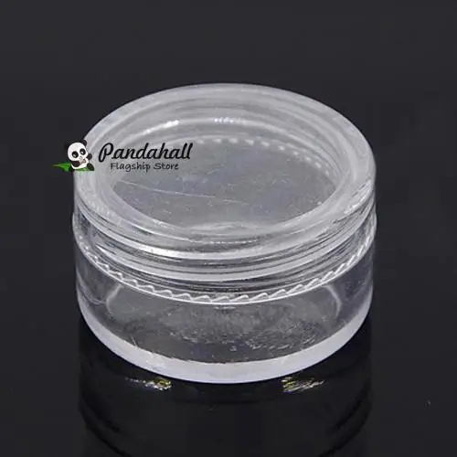 Pandahall Plastic Clear Loose Bead Storage Containers, Column, 3x1.8cm
